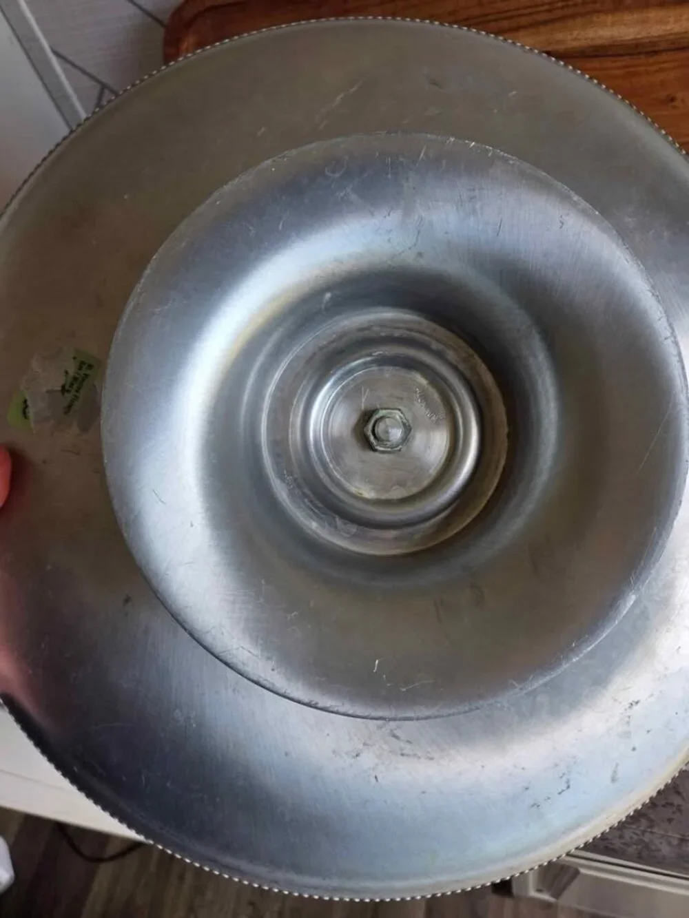 Vintage aluminum cake stand or lazy suzy 1950